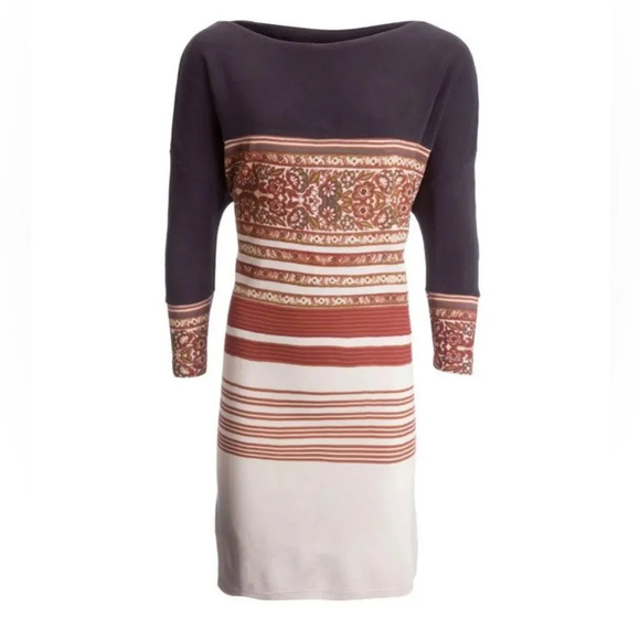 FREE PEOPLE Steppin' Out Tunic Dress in Neutral Combo - Picture 4 of 7